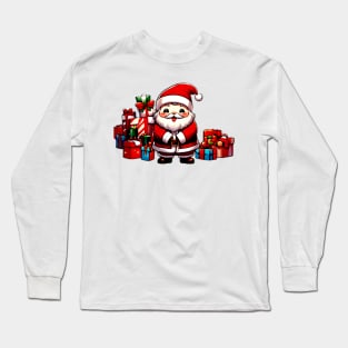 Happy Kawaii Santa Claus 04 Long Sleeve T-Shirt